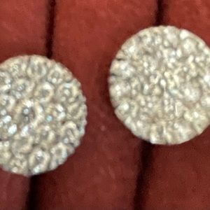 2.05ct diamond cluster earrings 14k white gold